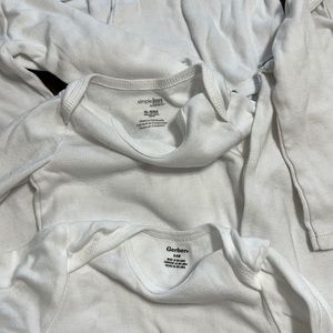 Baby white onesie lot 6-9